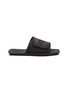 Main View - Click To Enlarge - ALEXANDER WANG - Logo Appliqued Square Toe Lycra Slippers