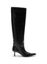 Main View - Click To Enlarge - ALEXANDER WANG - ‘Viola' point toe high slouchy leather boots