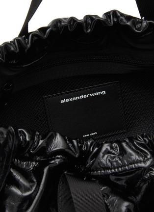 Detail View - Click To Enlarge - ALEXANDER WANG - Primal' Logo Appliqued Glossy Nylon Duffle Bag