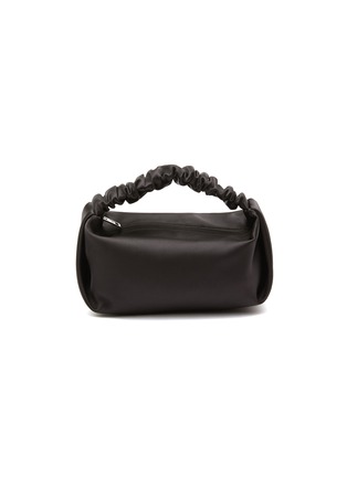 Main View - Click To Enlarge - ALEXANDER WANG - ‘SCRUNCHIE’ RUCHED HANDLE SATIN BAGUETTE BAG