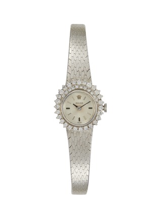 Main View - Click To Enlarge - LANE CRAWFORD VINTAGE WATCHES - Rolex Diamond Encrusted 18K White Gold Round Watch