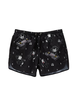 Main View - Click To Enlarge - NEIL BARRETT - DJ FELIX THE CAT ALL OVER PRINT SWIM SHORTS