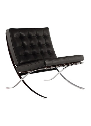 Main View - Click To Enlarge - KNOLL - VENEZIA BLACK LEATHER BARCELONA RELAX CHAIR