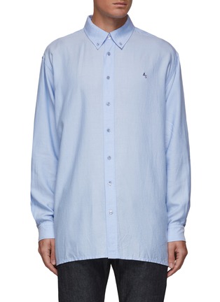 Main View - Click To Enlarge - ACNE STUDIOS - Logo embroidered oxford shirt