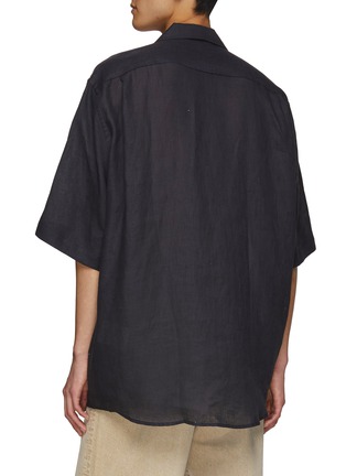 Back View - Click To Enlarge - ACNE STUDIOS - Hand print oversized bowling shirt