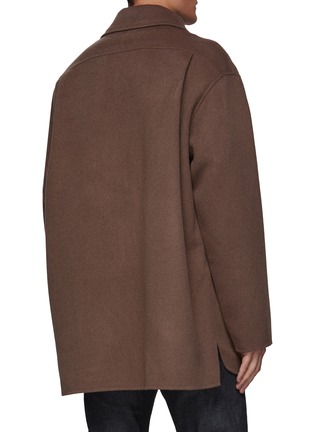 Back View - Click To Enlarge - ACNE STUDIOS - Patch pocket double faced shirt jacket