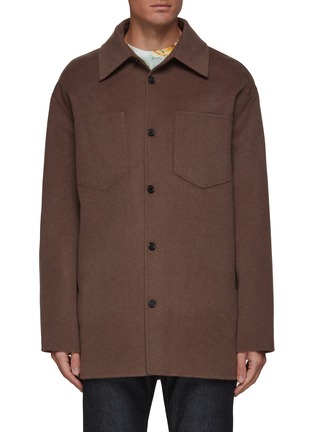 Main View - Click To Enlarge - ACNE STUDIOS - Patch pocket double faced shirt jacket