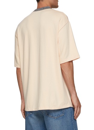Back View - Click To Enlarge - ACNE STUDIOS - Logo Jacquard Ribbed Collar T-Shirt
