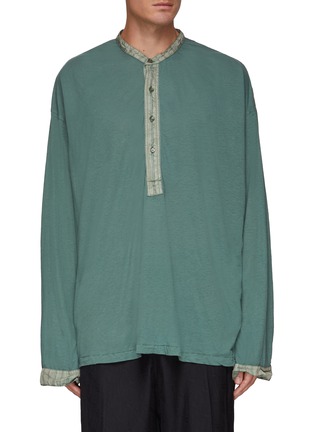 Main View - Click To Enlarge - ACNE STUDIOS - CONTRAST PANEL BACK LONG SLEEVE T-SHIRT