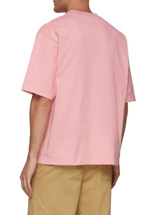 Back View - Click To Enlarge - ACNE STUDIOS - Logo Print Cotton Jersey T-Shirt
