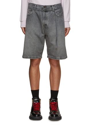 Main View - Click To Enlarge - ACNE STUDIOS - BELTED DENIM SHORTS