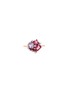 Main View - Click To Enlarge - SUZANNE KALAN - 14k Rose Gold Diamond Rhodolite Pink Topaz Amethyst Ring