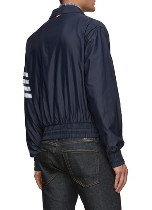 Back View - Click To Enlarge - THOM BROWNE - 4-bar Stripe Solid Swim Tech Jacket