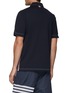 Back View - Click To Enlarge - THOM BROWNE - Contrast stitch polo shirt