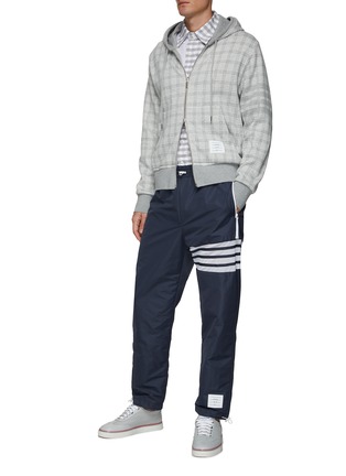 Figure View - Click To Enlarge - THOM BROWNE - 4-BAR TECHNICAL MESH SUSTAINABLE RIPSTOP TRACK PANTS