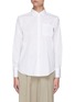 Main View - Click To Enlarge - BRUNELLO CUCINELLI - Patch Pocket Cotton Blend Shirt