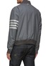 Back View - Click To Enlarge - THOM BROWNE  - 4-bar Stripe Wool Knit Bomber Jacket