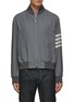Main View - Click To Enlarge - THOM BROWNE  - 4-bar Stripe Wool Knit Bomber Jacket