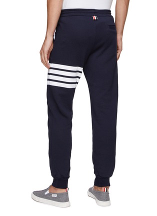 Back View - Click To Enlarge - THOM BROWNE  - Four Bar Stripe Branded Patch Sweatpants