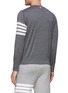 Back View - Click To Enlarge - THOM BROWNE - Four Bar Stripe Merino Wool Knit Crewneck Sweater