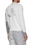 Back View - Click To Enlarge - THOM BROWNE - 4-Bar Hector & Mr Thom Cotton Knit Sweater