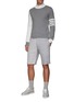 Figure View - Click To Enlarge - THOM BROWNE  - 4-Bar Hector & Mr Thom Cotton Knit Sweater