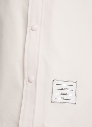  - THOM BROWNE  - 4-BAR SNAP FRONT COTTON JERSEY SUITING SHIRT