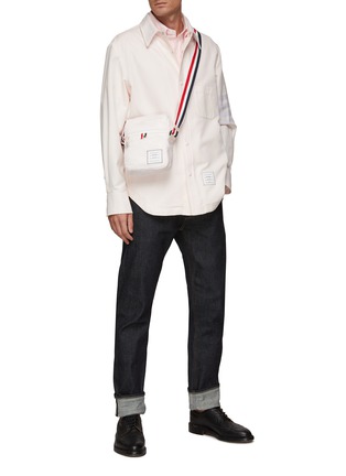 Figure View - Click To Enlarge - THOM BROWNE  - 4-BAR SNAP FRONT COTTON JERSEY SUITING SHIRT