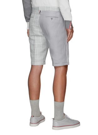 Back View - Click To Enlarge - THOM BROWNE  - Multi-Patterned Skinny Linen Shorts