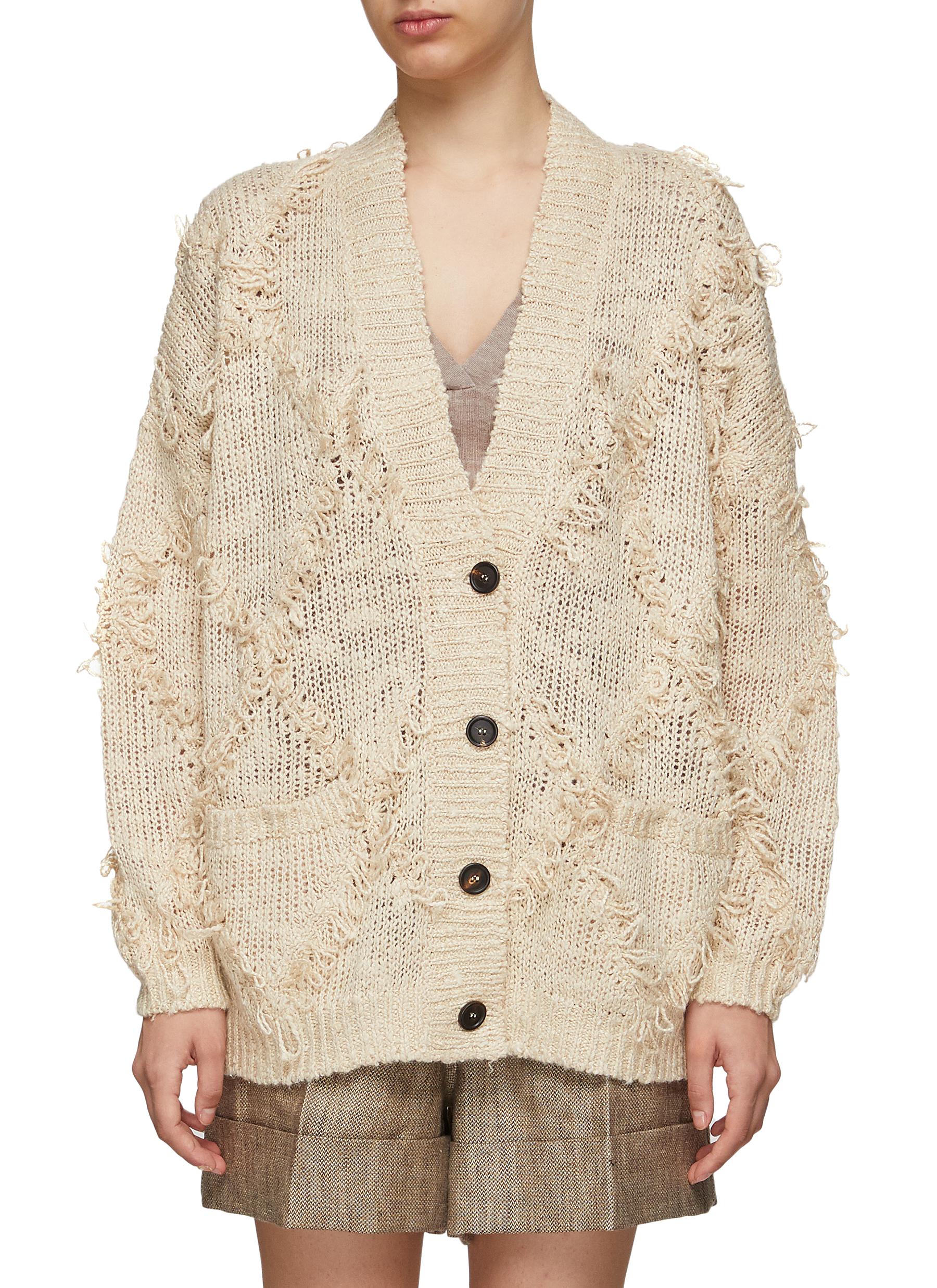 argyle pattern cardigan