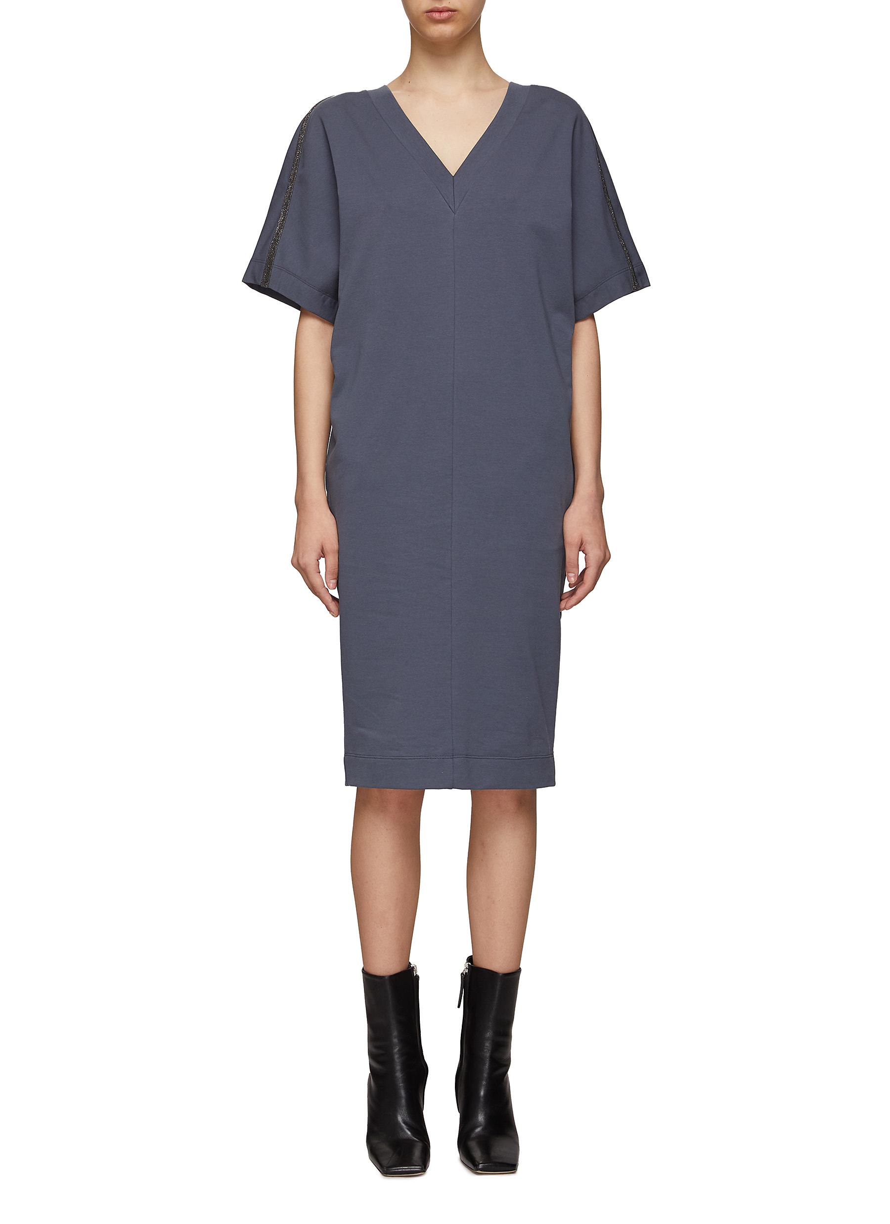 vince popover v neck dress