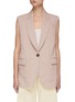 BRUNELLO CUCINELLI - Tailored Linen Cotton Blend Sleeveless Blazer