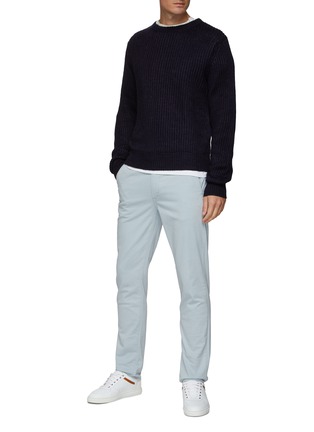 Figure View - Click To Enlarge - OFFICINE GÉNÉRALE - ‘Marco' Linen cotton blend crewneck sweater