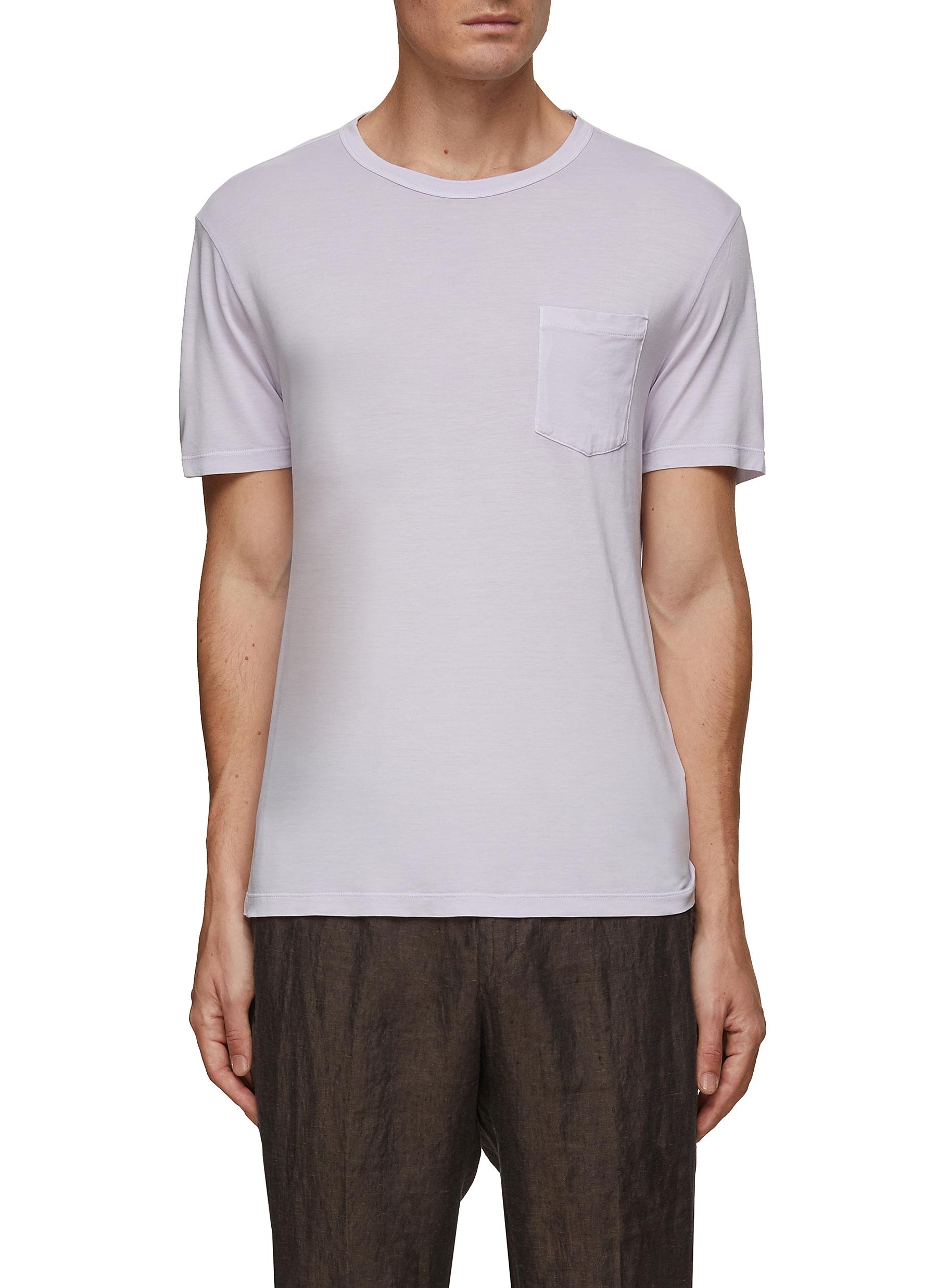CREWNECK CHEST POCKET DETAIL T-SHIRT 