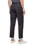 Back View - Click To Enlarge - OFFICINE GÉNÉRALE - ‘OWEN’ BELTED FLAT FRONT PINSTRIPE COTTON CROPPED CHINO