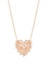 Detail View - Click To Enlarge - SUZANNE KALAN - Diamond 18K Rose Gold Heart Shape Necklace