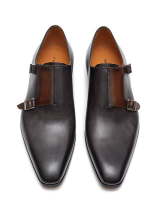 Detail View - Click To Enlarge - MAGNANNI - Bi-Colour Leather Monk Shoes