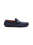 MAGNANNI - Two Toned Colour Band Suede Driver Loafers