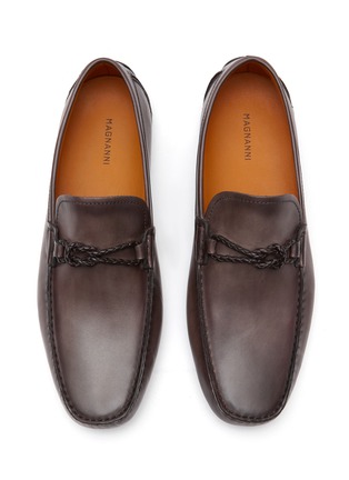 Detail View - Click To Enlarge - MAGNANNI - Braided Band Leather Driver Loafers