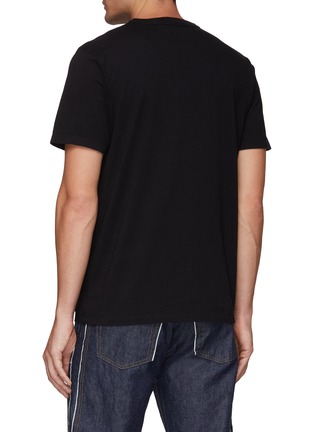 Back View - Click To Enlarge - MAISON KITSUNÉ - Double Monochrome Fox Head' Patch Classic T-Shirt