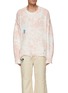 Main View - Click To Enlarge - DOUBLET - RECYCLE COTTON BLEACHED POLO SWEATER
