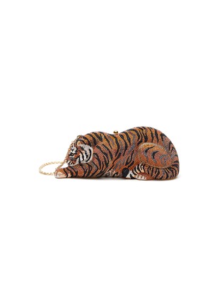 Main View - Click To Enlarge - JUDITH LEIBER - Bengal Tiger' Rhinestone Embellished Box Clutch