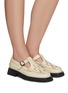Figure View - Click To Enlarge - HEREU - SOLLER SPORT' FLAT T-BAR SLINGBACK WOVEN LEAETHER LOAFERS