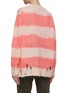 Back View - Click To Enlarge - ACNE STUDIOS - Distressed wide stripe sweater