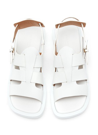 Detail View - Click To Enlarge - CLERGERIE - ‘Ramona' double band slingback leather sandals