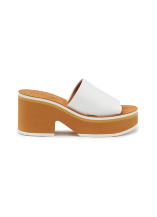 Main View - Click To Enlarge - CLERGERIE - ‘Clem’ Lambskin Leather Platform Mules