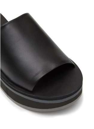 Detail View - Click To Enlarge - CLERGERIE - ‘Fleurie’ Lambskin Leather Platform Mules