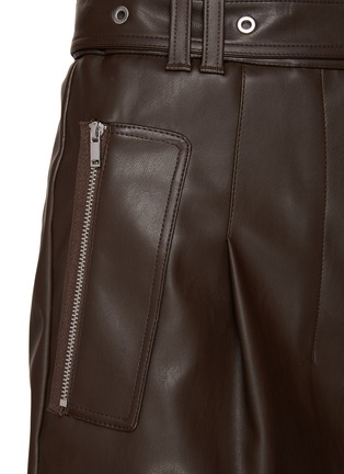  - 3.1 PHILLIP LIM - Vegan Leather Belted Waist Utility Shorts