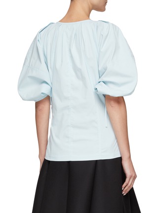 Back View - Click To Enlarge - 3.1 PHILLIP LIM - Shirred Detailing Puffed Sleeve Blouse
