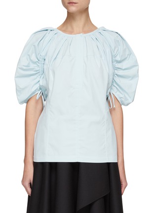 Main View - Click To Enlarge - 3.1 PHILLIP LIM - Shirred Detailing Puffed Sleeve Blouse